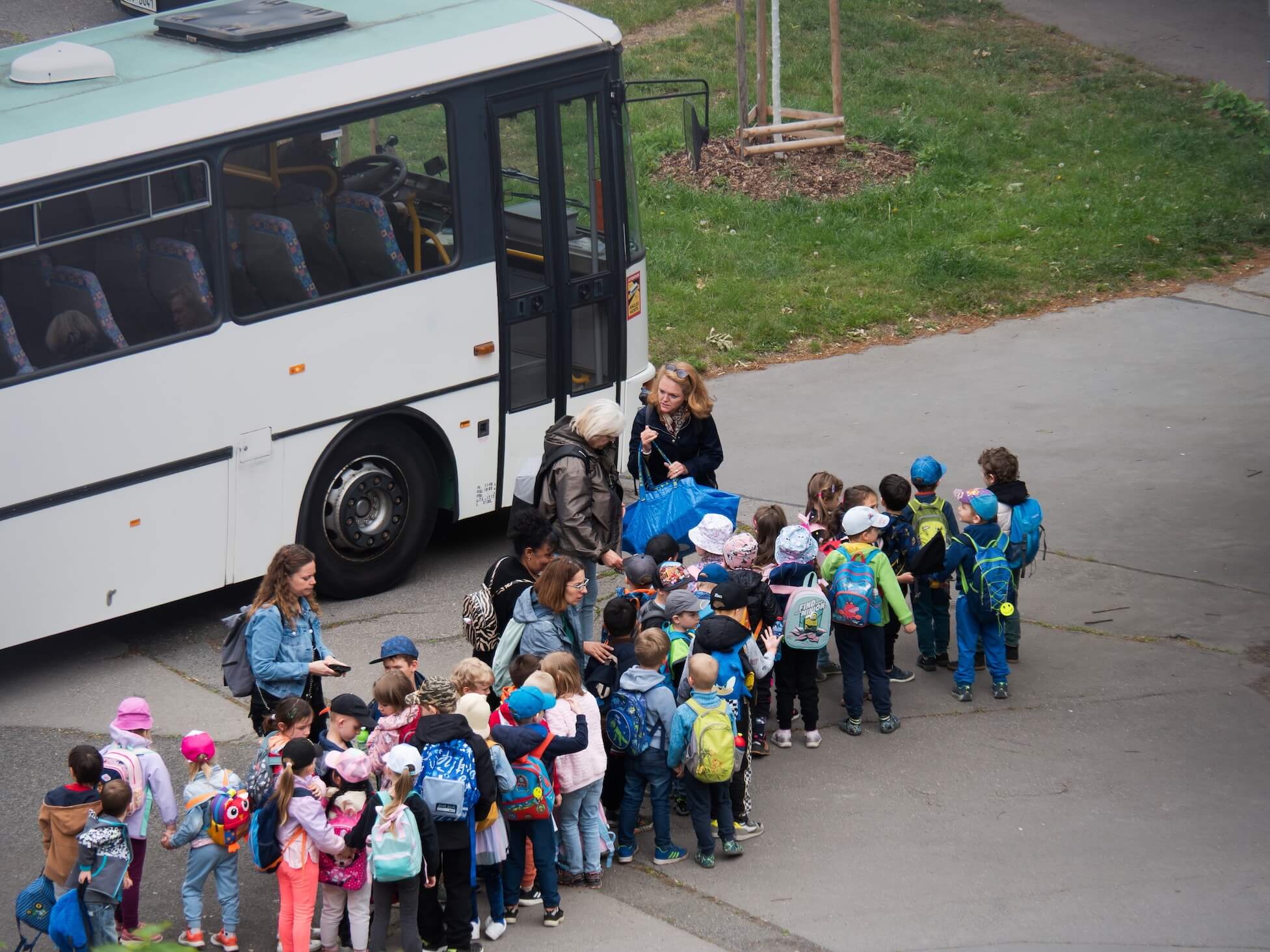 Prague,,Czechia,-,Children,Returning,From,Schooltrip,Organized,By,Elementary